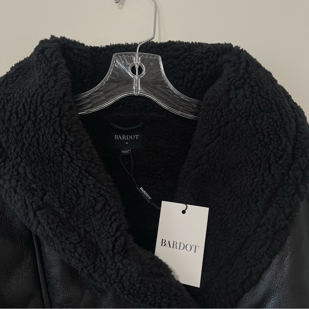 Bardot Dasha Vegan Leather Jacket In Black - Picture 9 of 10